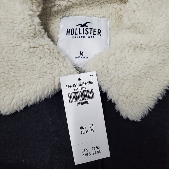 Hollister Sherpa Lined Denim Jacket - Picture 5 of 10